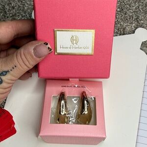 House of Harlow Gold and Black Earrings